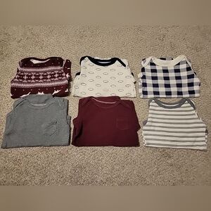 Boys 6-12 Month Assorted Long Sleeve Shirts - Pack of 6